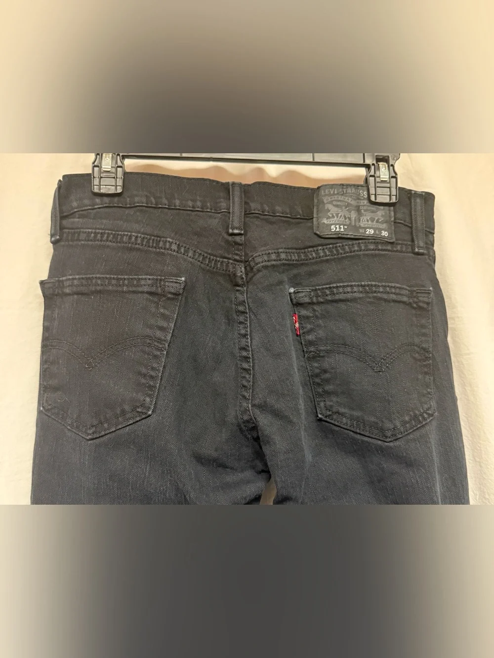Levi's 511 Black Jeans with Red Tab
